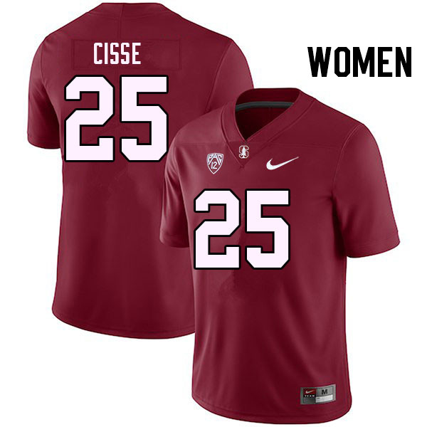 Women #25 Ismael Cisse Stanford Cardinal College Football Jerseys Stitched Sale-Cardinal - Click Image to Close